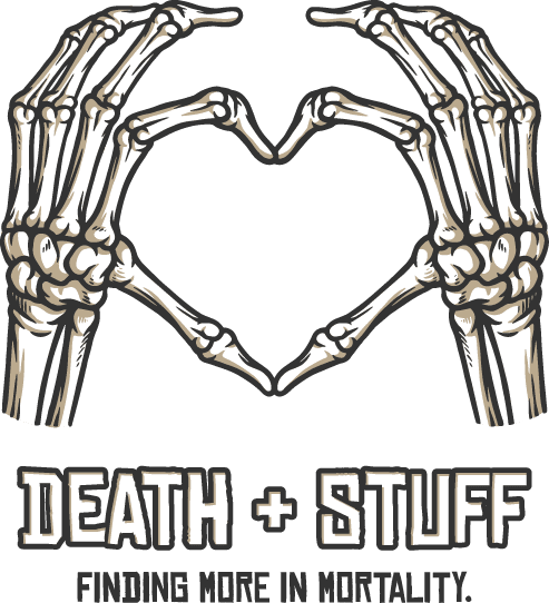 the rad logo for Death + Stuff by Mike Childress of Agile Marketing Collective