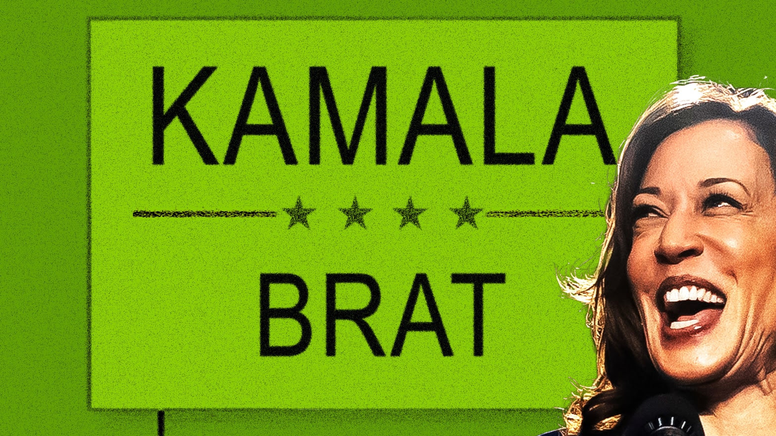 Copy: KAMALA ** BRAT. source: https://www.google.com/imgres?q=kamala%20is%20brat&imgurl=https%3A%2F%2Fimg.thedailybeast.com%2Fimage%2Fupload%2Fc_crop%2Cd_placeholder_euli9k%2Ch_1688%2Cw_3000%2Cx_0%2Cy_0%2Fdpr_1.5%2Fc_limit%2Cw_1044%2Ffl_lossy%2Cq_auto%2Fv1721870783%2F240724-kamala-brat-vp-hero_xugffs&imgrefurl=https%3A%2F%2Fwww.thedailybeast.com%2Fkamalas-vp-must-also-be-brat&docid=z7nW19kudM21jM&tbnid=4rbg6BwihUGaPM&vet=12ahUKEwi7tP-5_MqHAxW5IUQIHa7gIioQM3oECBcQAA..i&w=1566&h=881&hcb=2&ved=2ahUKEwi7tP-5_MqHAxW5IUQIHa7gIioQM3oECBcQAA