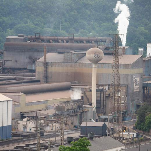 (FILES) The US Steel Mon Valley Works Edgar Thomson Plant along the Monongahela River in Braddock, Pennsylvania, as seen from North Braddock, Pennsylvania, on June 4, 2024. US President Joe Biden has decided to block the proposed $14.9 billion purchase of US Steel by Japan's Nippon Steel, according to two anonymous administration officials, the Washington Post reported on January 2, 2025. A White House announcement of the presidential finding is planned as soon as Friday unless Biden has a last-minute change of heart, which the officials do not expect, according to the Post. (Photo by Rebecca DROKE / AFP)