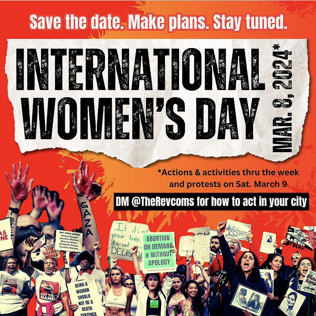 International Women's Day 2024 announcement from The RevComs