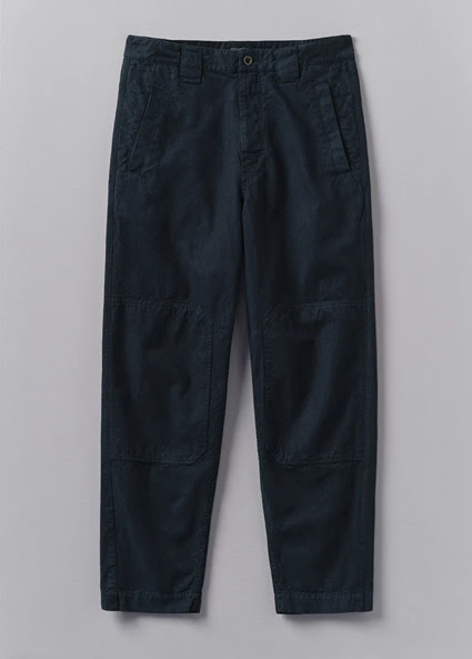 Cotton Canvas Tapered Trousers
