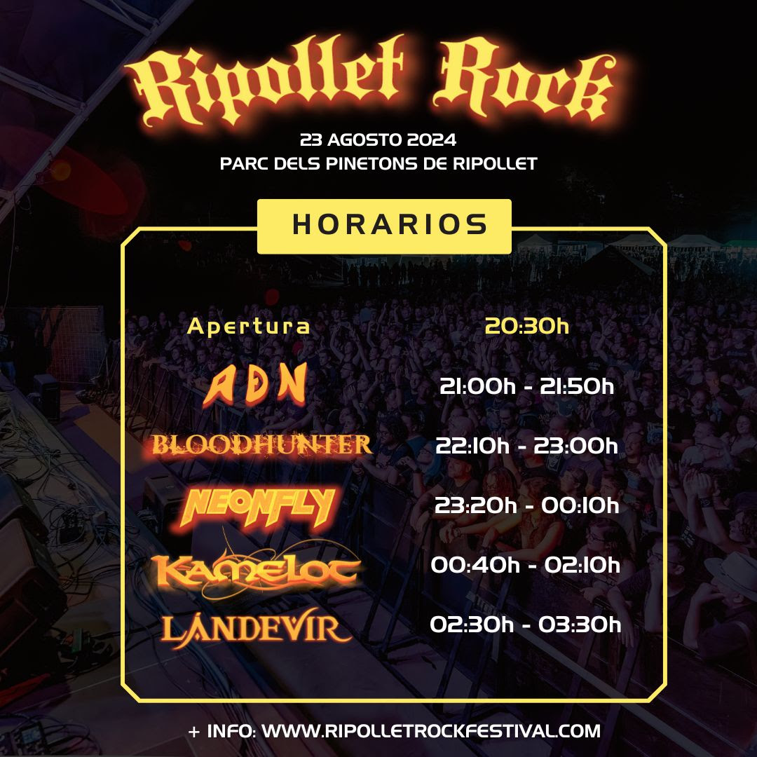 Ripollet Rock Festival 2024 Horarios