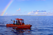 Fishing boat rainbow