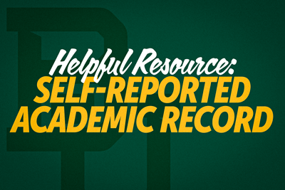 Helpful Resource: Self-Reported Academic Record