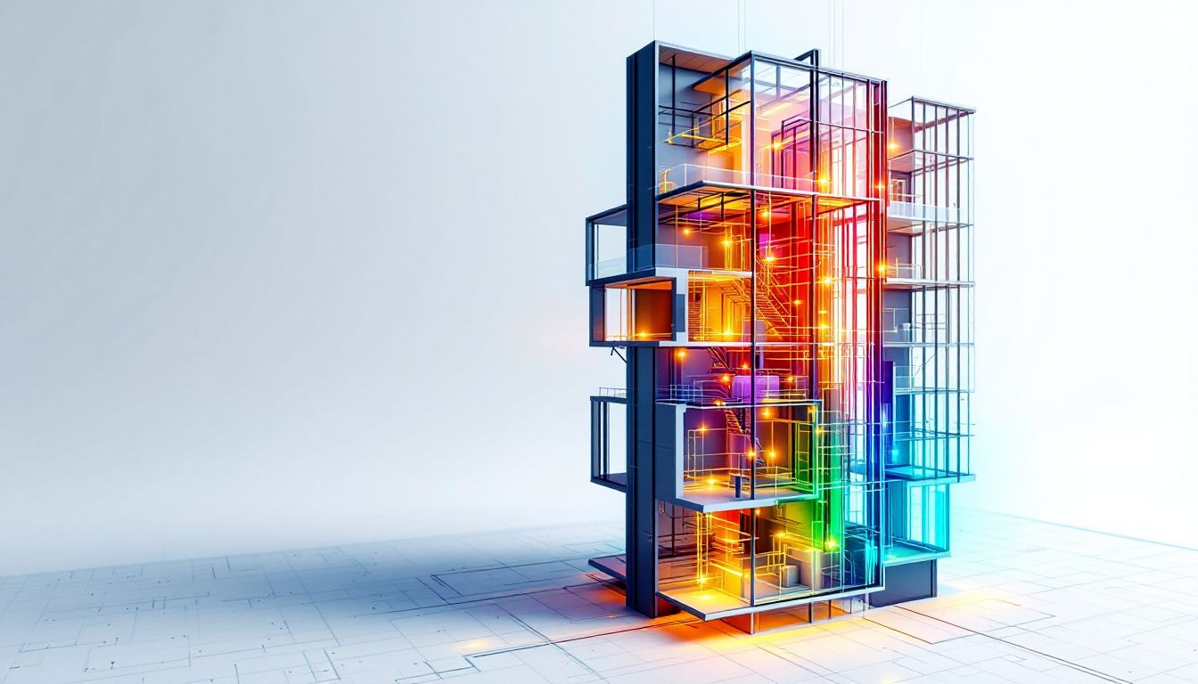 Application de la thermographie dans un bâtiment pour détecter les pertes de chaleur.