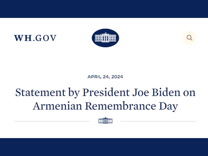 La déclaration du président Joe Biden sur le souvenir du génocide arménien ne traite pas du génocide perpétré par l’Azerbaïdjan contre les Arméniens d’Artsakh.