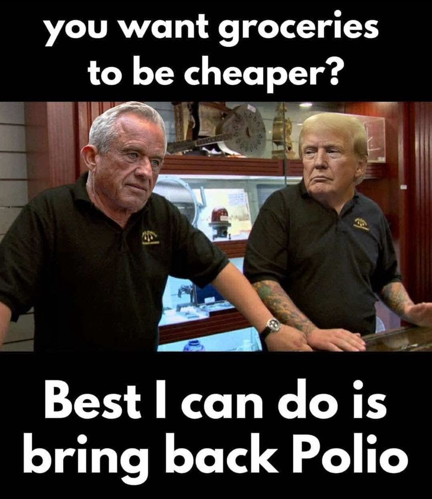 Meme claiming RFKjr wants to bring back polio.