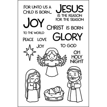 Image of Mini Nativity Clear Stamp Set