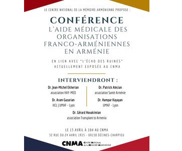 Conférence : L'aide médicale des organisations franco-arméniennes en Arménie