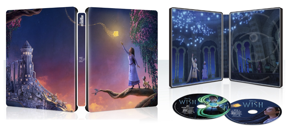 Disney's Wish Enchants 4K UHD Walmart SteelBook and Blu-ray on March 12