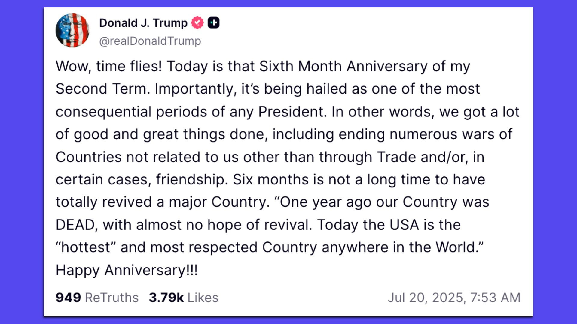 Screenshot: Truth Social 