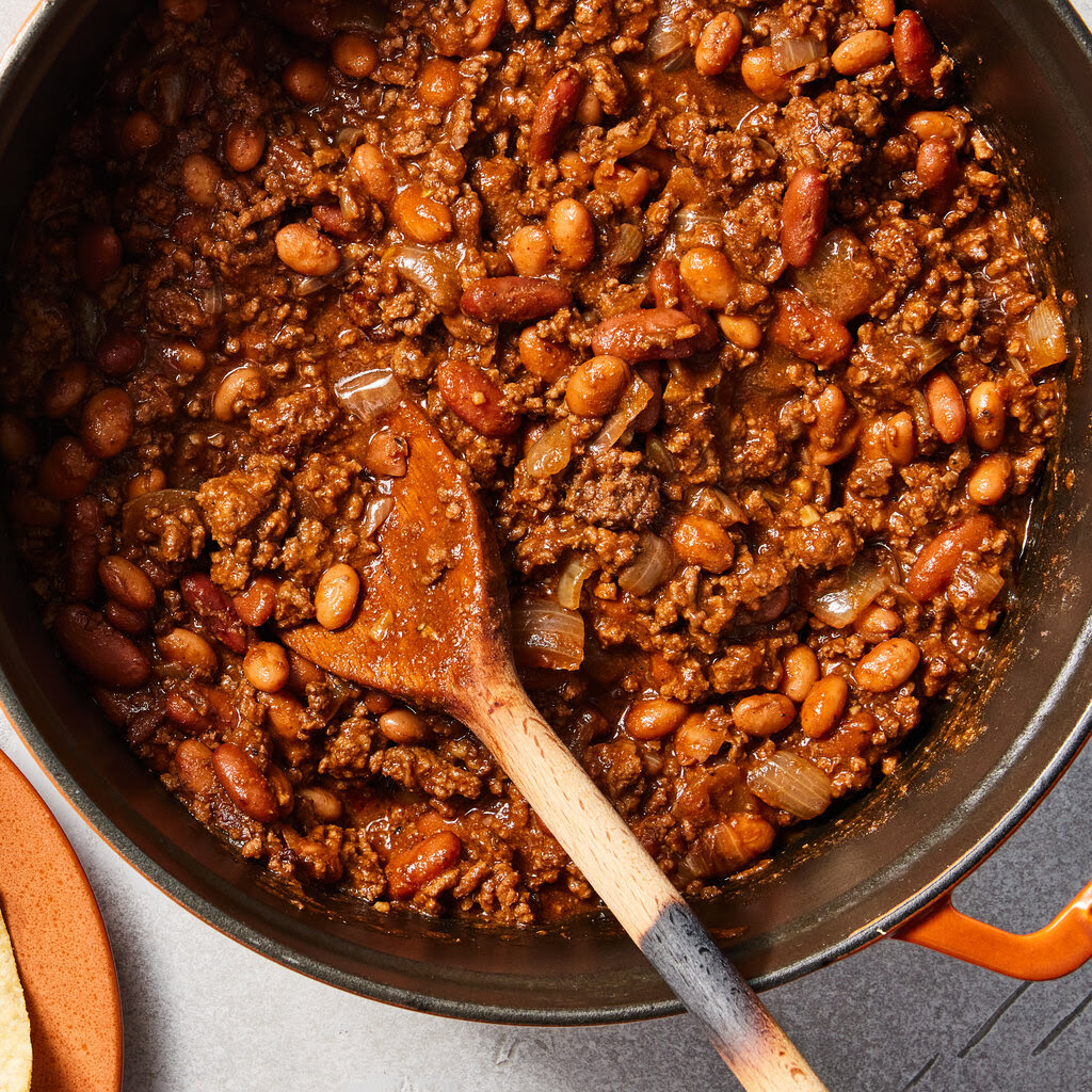 A pot of chili.