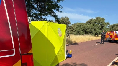  Herido grave un ciclista de 75 años en la Casa de Campo por una caída después de que se le cruzara un perro