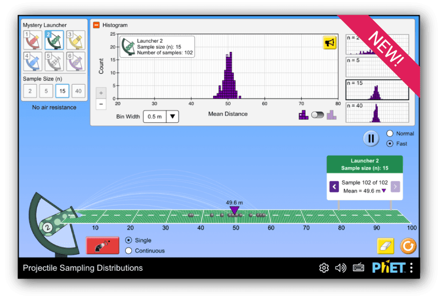 Projectile Sampling Distributions