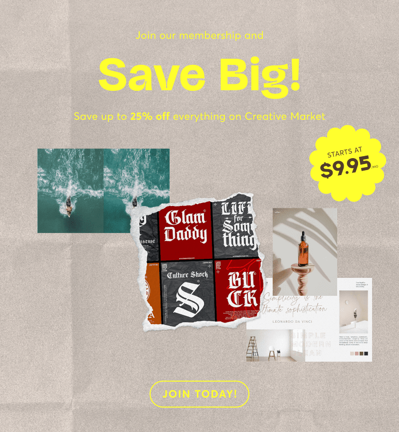 Creative Market Membership Sale