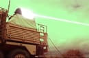 The British Army laser weapon in action