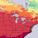 image of heat data over the US