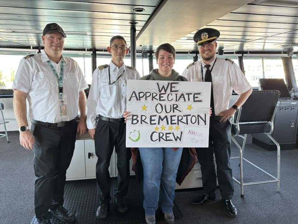 The Bremerton Ferry Coalition visits the crew of the Chimacum.
