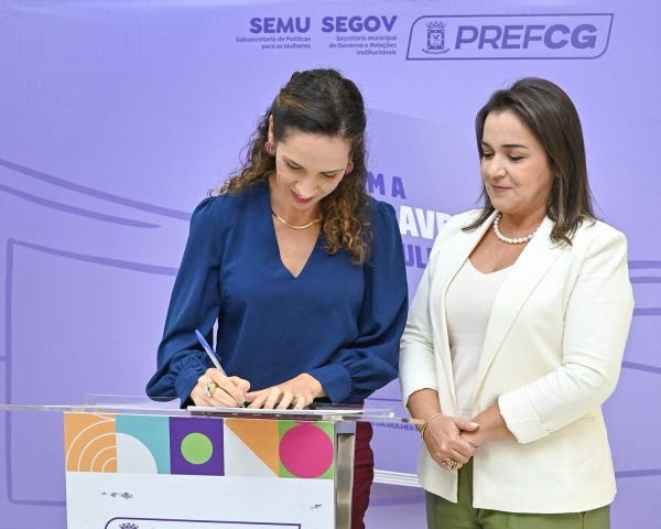 Procuradora-chefe Cândice Arosio assina termo de cooperação com o município de Campo Grande. Foto: Ascom PrefCG