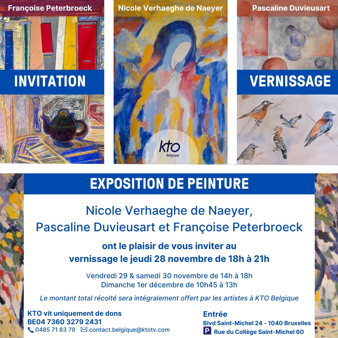 Invitation vernissage KTO Belgique du 28.11.24 au 01.12.24