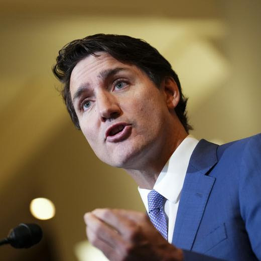 Prime Minister Justin Trudeau holds a press conference on Parliament Hill in Ottawa Thursday, Oct. 24, 2024. (Sean Kilpatrick/The Canadian Press via AP)