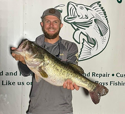 Angler with trophy Florida bass