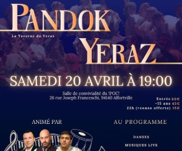 SOIRÉE YERAZ - Rythmes et Saveurs à la Taverne Arménienne "PANDOK YERAZ"