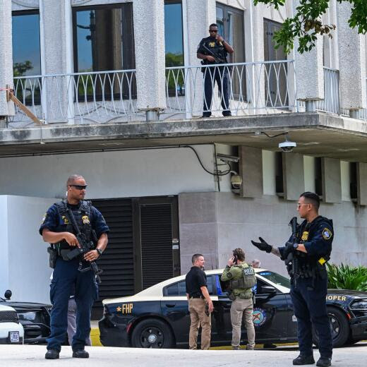 Devant le tribunal fédéral de West Palm Beach, le 24 septembre 2024.