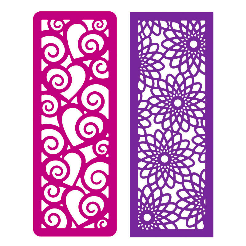 Image of Heart & Swirl Card Panel Die Set