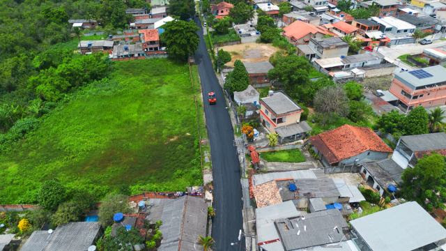 Imagem aérea de Magé, localizado na Baixada Fluminense