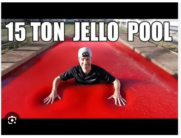 YouTuber Mark Rober's world record breaking jello pool