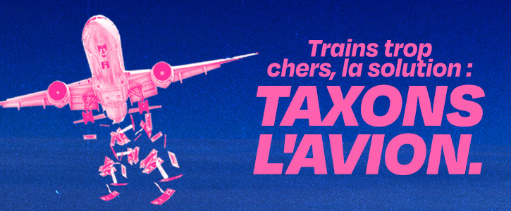 Illustration pétition Trains trop chers, la solution : taxons l'avion