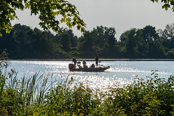anglers fishing from a boat