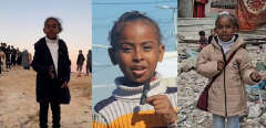 Lama Jamous, 9 ans, réalise des reportages sur la vie quotidienne des déplacés de Gaza.