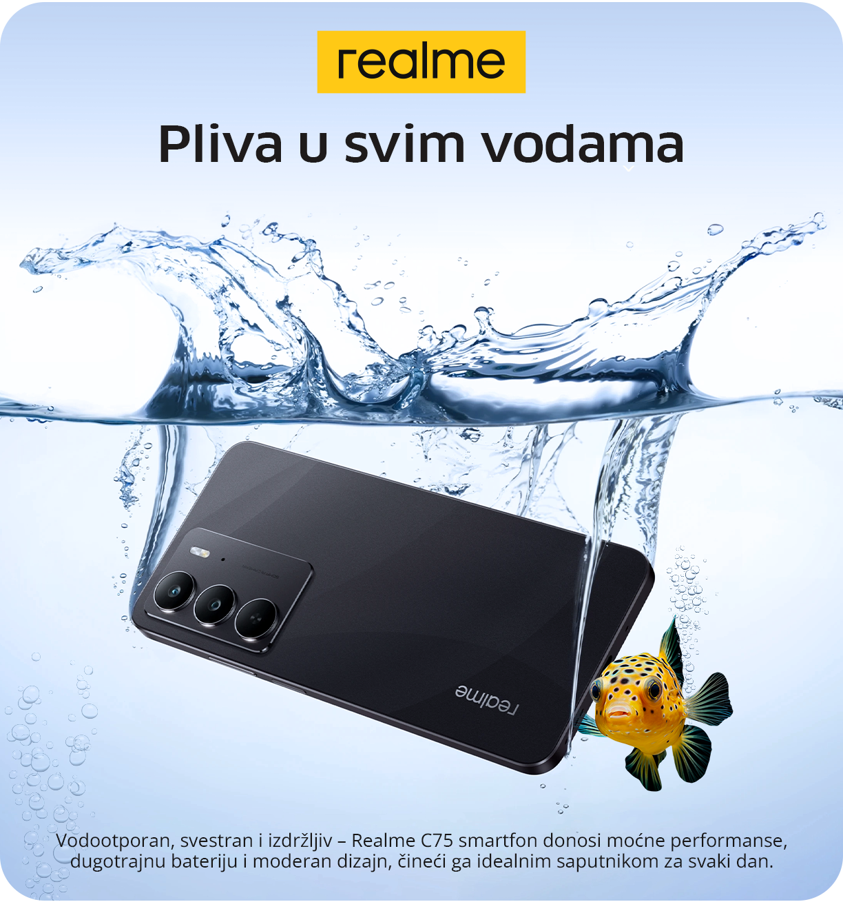 Realme C75 pliva u svim vodama