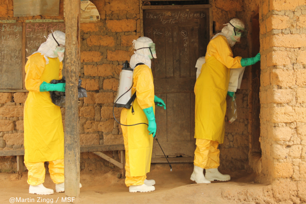 Un centro de gestión del ébola, al norte de Liberia durante el brote del 2014.