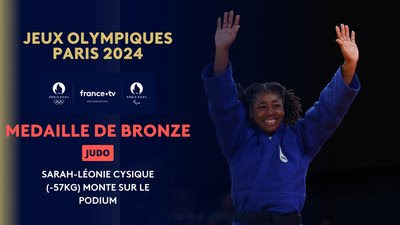 Judo (F) -57kg : Sarah-Léonie Cysique arrache le bronze !