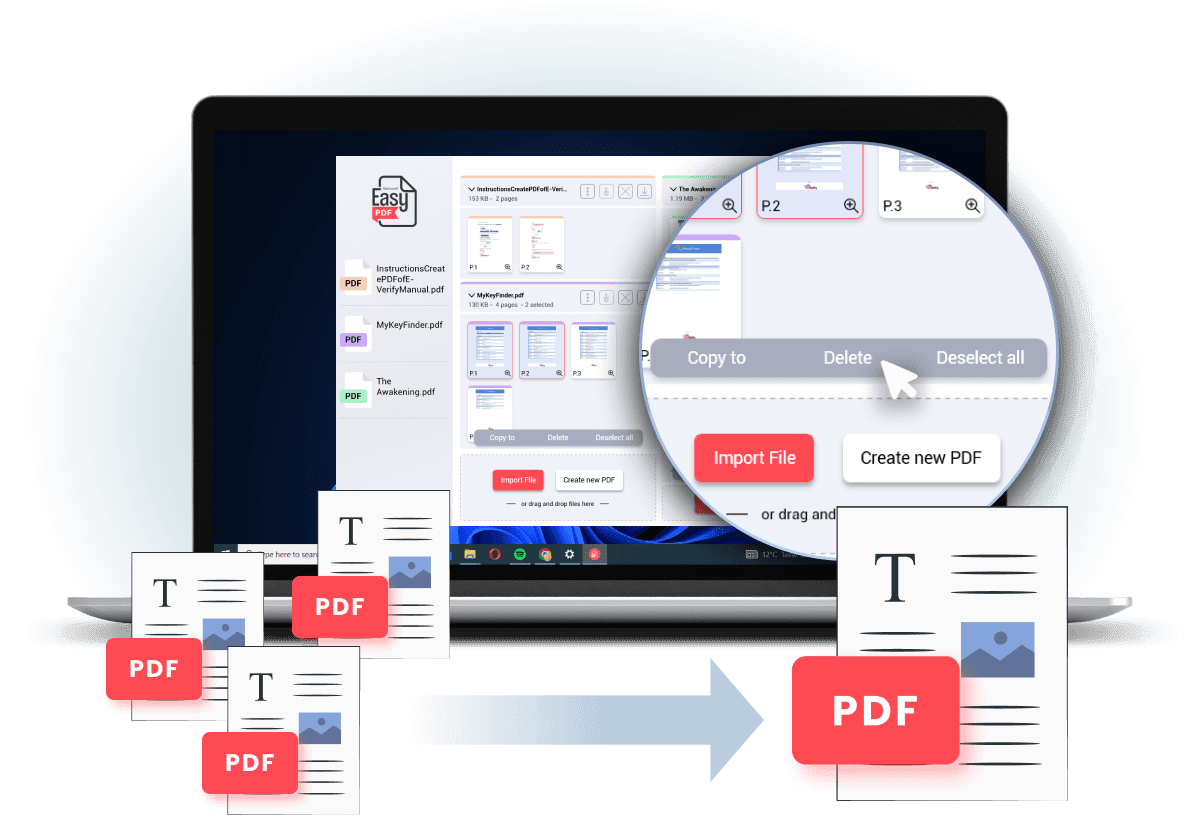 Effortlessly merge PDFs, remove individual pages