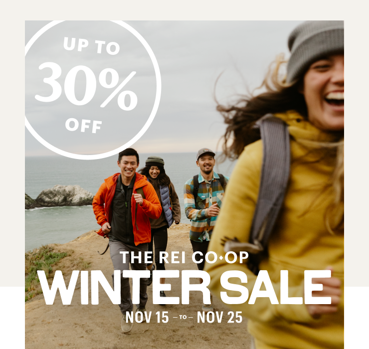 UP TO 30% OFF Headline: THE REI CO-OP WINTER SALE. NOV 15 NOV 25