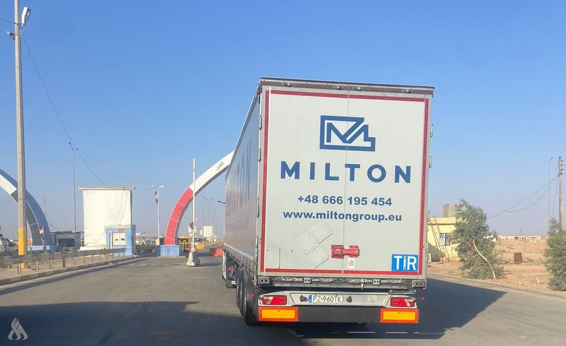 Under the TIR Agreement, Customs: An international shipment transits from the UAE to Poland via Iraq.