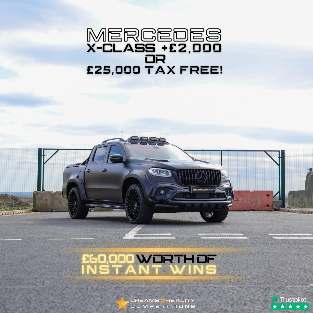 Image of Mercedes X Class + £2,000 or £25,000 (End Prize) + 1266 Instant Wins