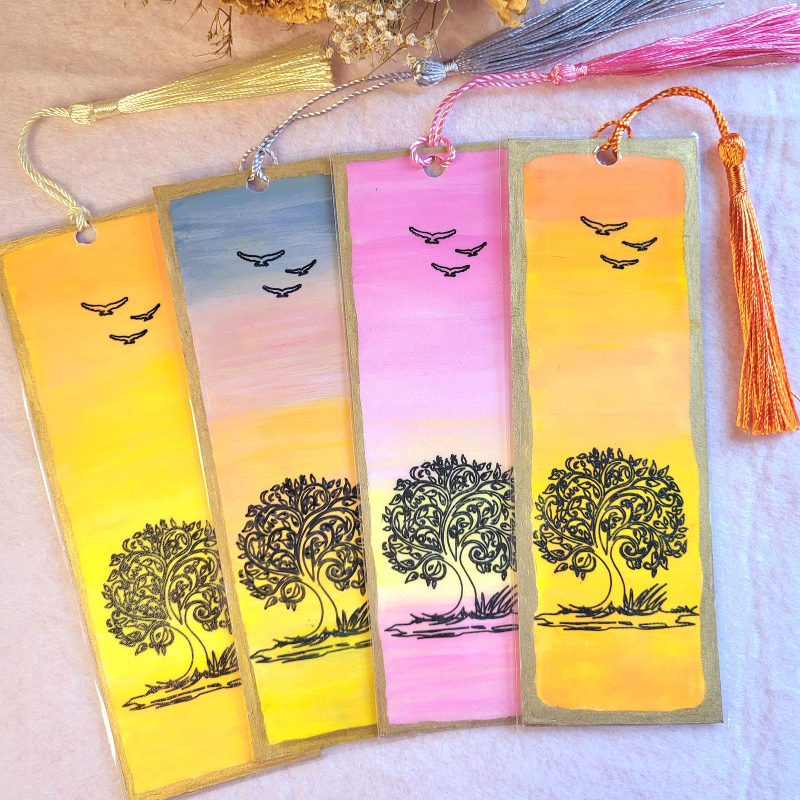 Colorful bookmarks - Tree of Life sunset.jpg