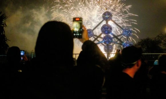 New Year celebrations in Brussels. (© picture alliance/dpa/Belga / Hatim Kaghat)