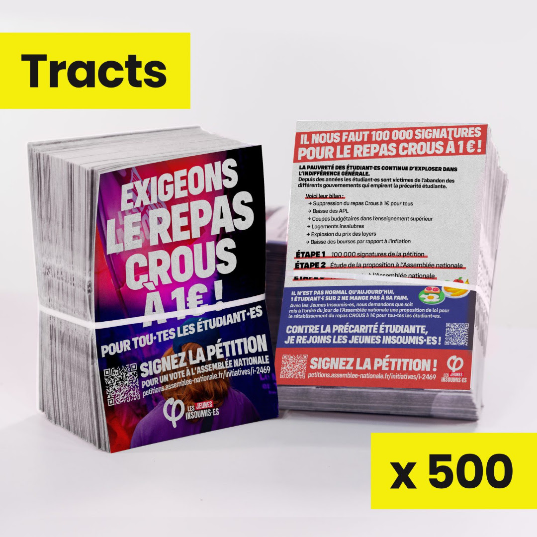 Tracts Repas crous à 1 euro