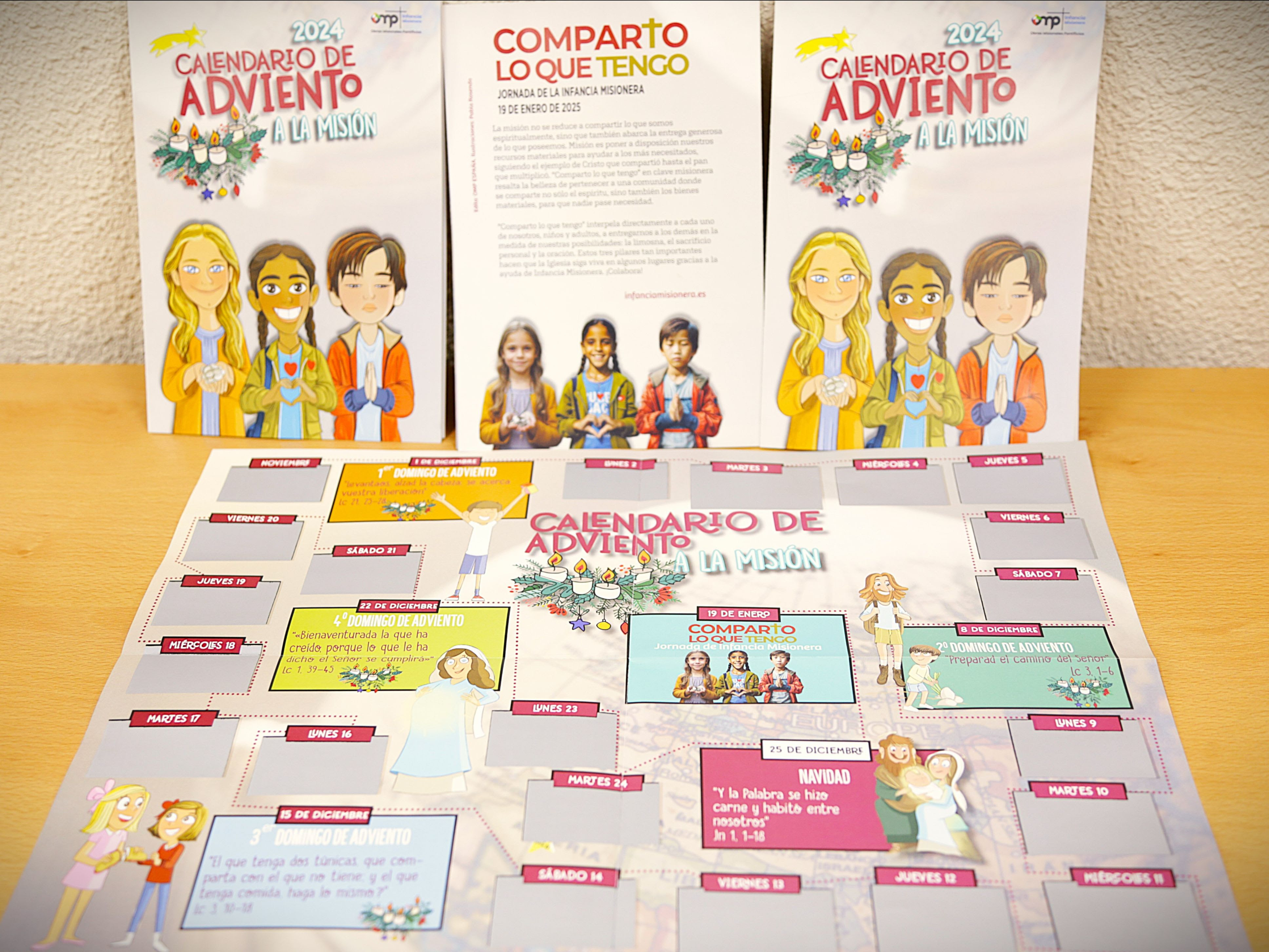 Presentación del Calendario de Adviento misionero en papel