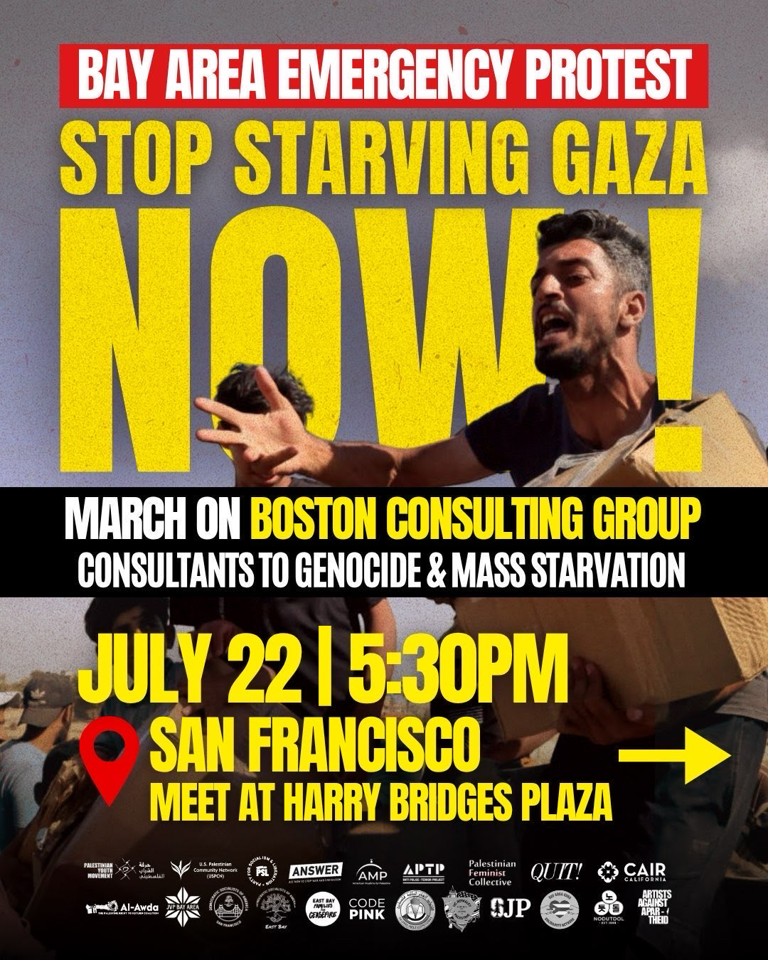 Stop Starving Gaza Now! @ Harry Bridges Plaza