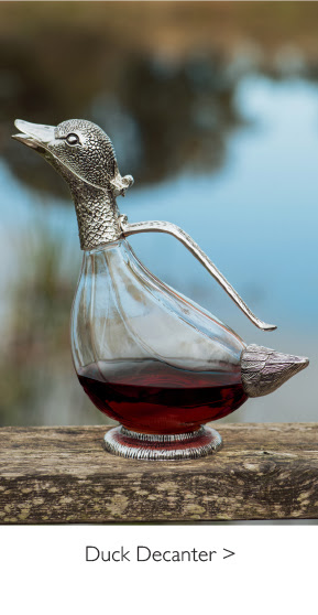 Silver Plated Duck Wine Decanter