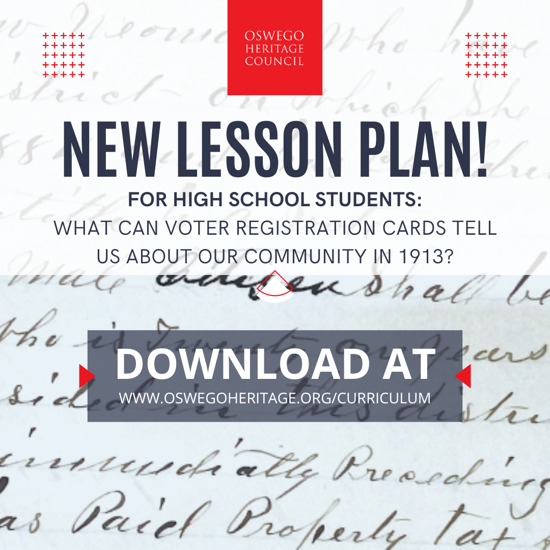 New lesson plan for high school students: what can voter registration cards tell us about our community in 1913?