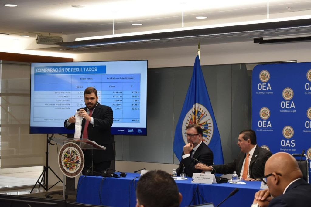 Oposición presenta informe final sobre resultados electorales ante la OEA: “La muestra es clara,  Edmundo González es el presidente electo”