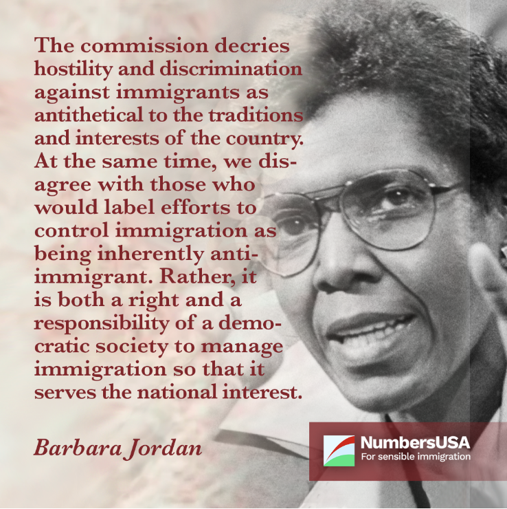 It is noth a right and a responsibility of a democratic society to manage immigration so that it serves the national interest. -- Barbara Jordan